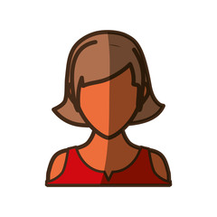 Woman faceless head icon vector illustration graphic design