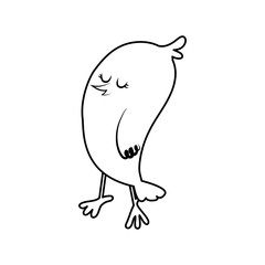 Cute birdie cartoon icon vector illustration graphic design
