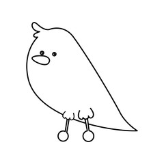 Cute birdie cartoon icon vector illustration graphic design