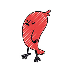 Cute birdie cartoon icon vector illustration graphic design