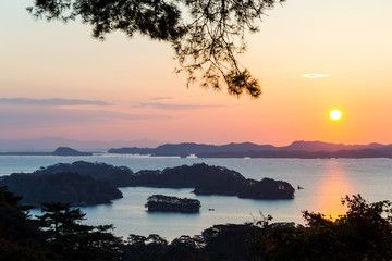 Fototapeta na wymiar Matsushima during sunrise