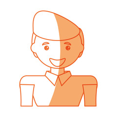 Man smiling cartoon icon vector illustration graphic design