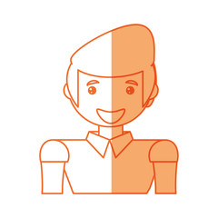 Man smiling cartoon icon vector illustration graphic design