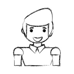 Man smiling cartoon icon vector illustration graphic design