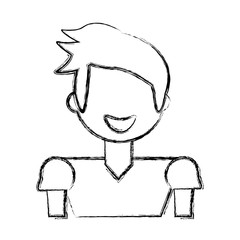 Man faceless profile icon vector illustration graphic design