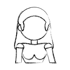 Woman faceless head icon vector illustration graphic design