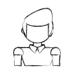 Man faceless profile icon vector illustration graphic design