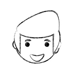 Man smiling cartoon icon vector illustration graphic design