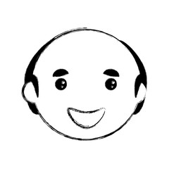 Man smiling cartoon icon vector illustration graphic design