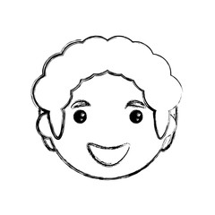 Man smiling cartoon icon vector illustration graphic design