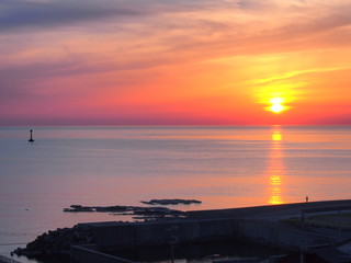 日本海　夕日