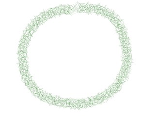 soft-color vintage pastel abstract circle watercolor frame logo background isolate with colored (shades of green color), illustration