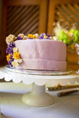 Cutsom Wedding Cake at Reception