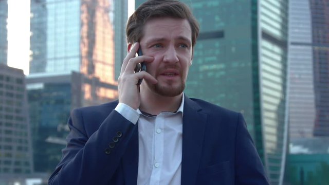 The Man Is Scared Of Talking On The Phone