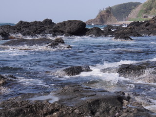 日本海　海岸　荒波 © amosfal
