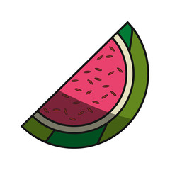 Watermelon delicious fruit icon vector illustration graphic design