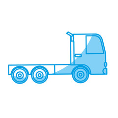 cargo truck icon over white background. vector illustration