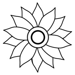 beautiful flower icon over white background. vector illustration