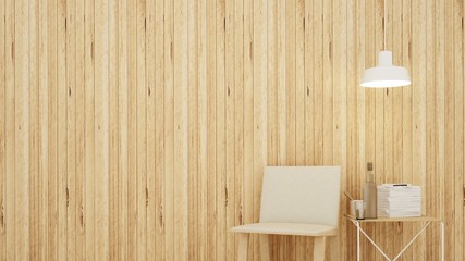 The interior minimal  relax space in hotel and  decoration - 3D Rendering