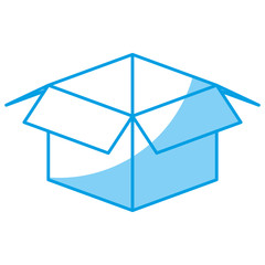 carton box icon over white background. vector illustration