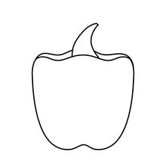 pepper vegetable icon over white background. vector illustration