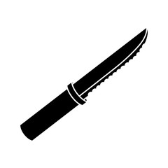 kitchen knife icon over white background. vector illustration