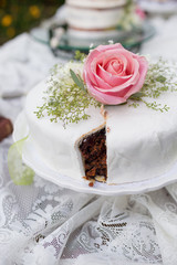 Cutsom Wedding Cake at Reception