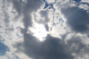 Rain clouds under the sun