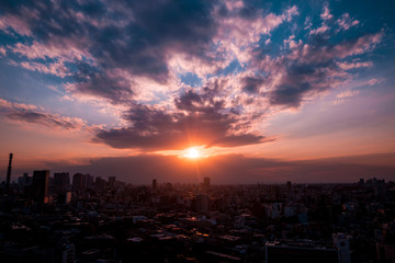 Obraz premium Sunset in Tokyo