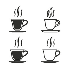 Coffee cup icon set.