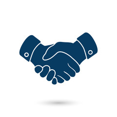 Handshake sign icon. Successful business symbol. Flat design style.