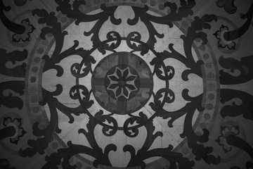 Beautiful pattern on the wooden parquet