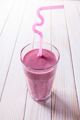 Milky raspberry cocktail