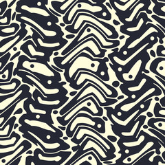 Abstract grunge vector background. Monochrome squared composition of irregular zigzag graphic elements.