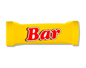 Chocolate bar. Packing. Template.