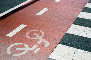 Symbol to indicate the road for bicycles