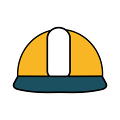 construction helmet isolated icon vector illustration design