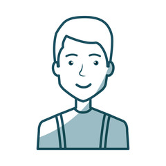 young man avatar character vector illustration design