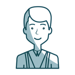 young man avatar character vector illustration design