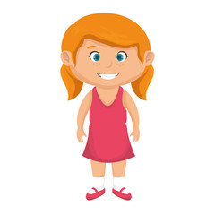 cute little girl character vector illustration design