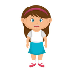 cute little girl character vector illustration design