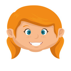 cute little girl character vector illustration design