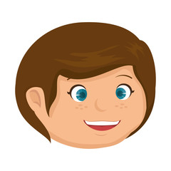 happy little boy character vector illustration design