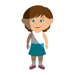 cute little girl character vector illustration design