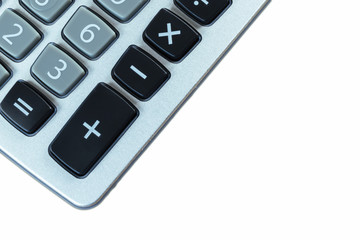 Calculator isolated on white background.