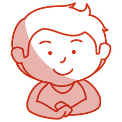 happy little boy character vector illustration design