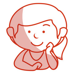 cute little girl character vector illustration design