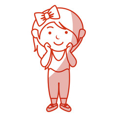 cute little girl character vector illustration design