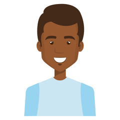 young black man casual avatar vector illustration design