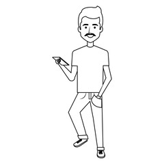 young man casual avatar vector illustration design